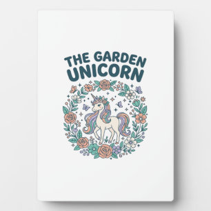 Plaque Photo Licorne Le Jardin Licorne T-Shirt Design Tendance_