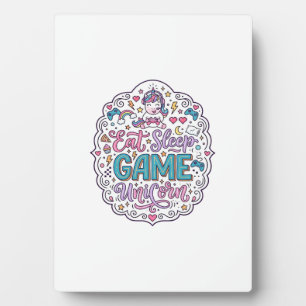 Plaque Photo Licorne Manger Dormir Jeu Licorne Impression Ludiq