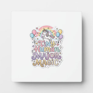 Plaque Photo Licorne Minuscule Humain Magie Majeure Vecteur Pre