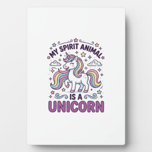 Plaque Photo Licorne Mon Animal Spirituel Est une Licorne Typog