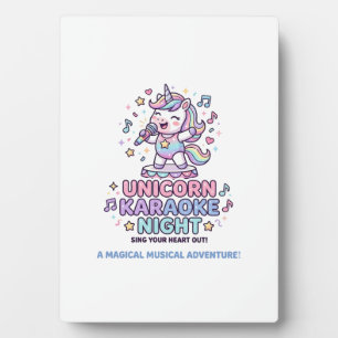 Plaque Photo Licorne Nuit Karaoke Gras Typographie Produit Grap