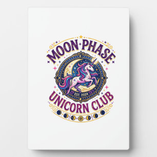 Plaque Photo Licorne Phase Lunaire Licorne Club Commercial T-Sh