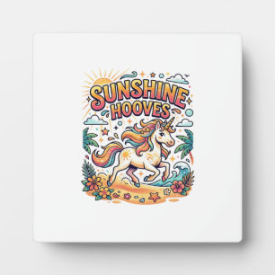 Plaque Photo Licorne Sunshine Sabots Autocollant Commercial et