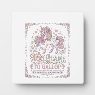 Plaque Photo Licorne Trop Glamour pour Galoper Vêtements Adorab