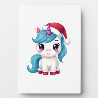 Plaque Photo Licornes Noël_Père Noël Licorne Débardeur (3