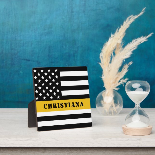 Plaque Photo Ligne mince or 911 Dispatcher USA (Insitu)