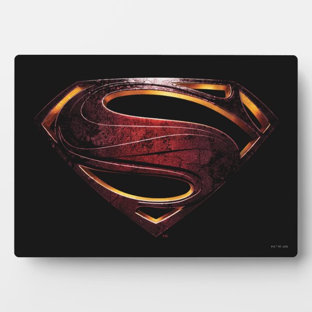 Plaque Photo Ligue de Justice | Symbole de superman métallique (Devant)