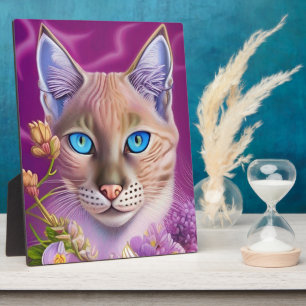 Plaque Photo Lilac Lynx pointe Chat siamois dans le violet