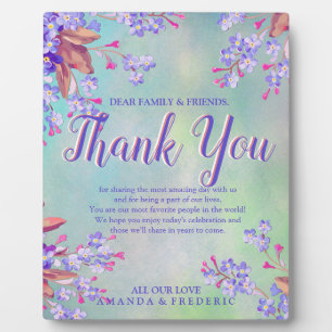 Plaque Photo Lilac Oublie-moi-pas les fleurs merci