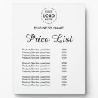 Liste de prix des services de logos de nom personn