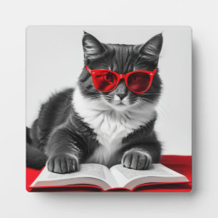 Plaque Photo Livre de lecture Cat
