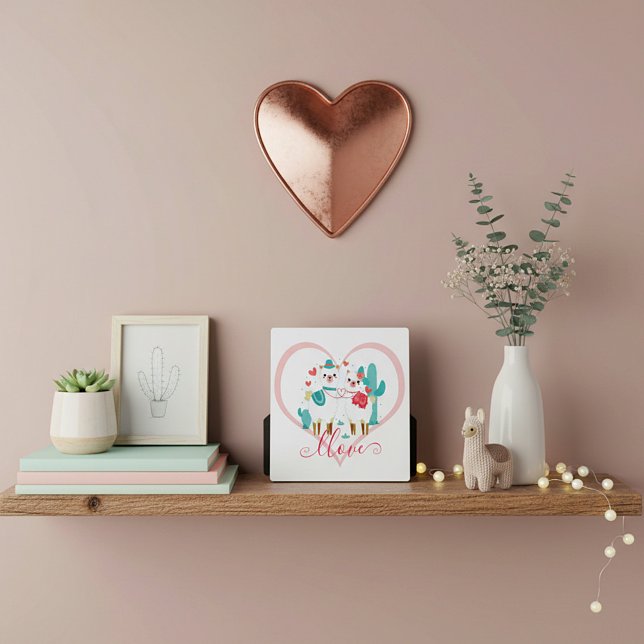 Plaque Photo Llama d'amour  (Créateur téléchargé)