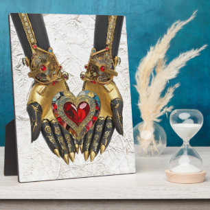 Plaque Photo L'offre - Coeur dans les mains