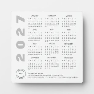 Plaque Photo Logo Calendrier 2026 Entreprise Client Promotionne