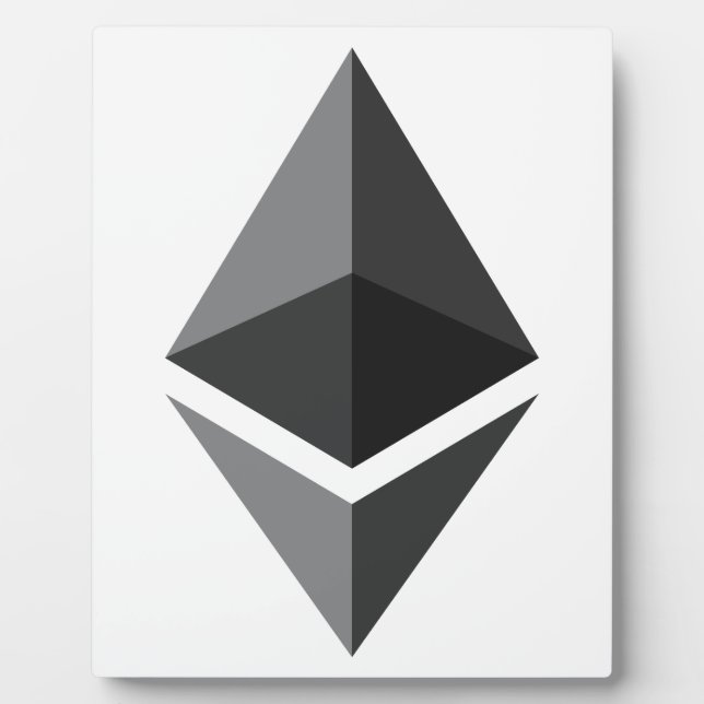 Plaque Photo Logo de l'Ethereum uniquement (Devant)
