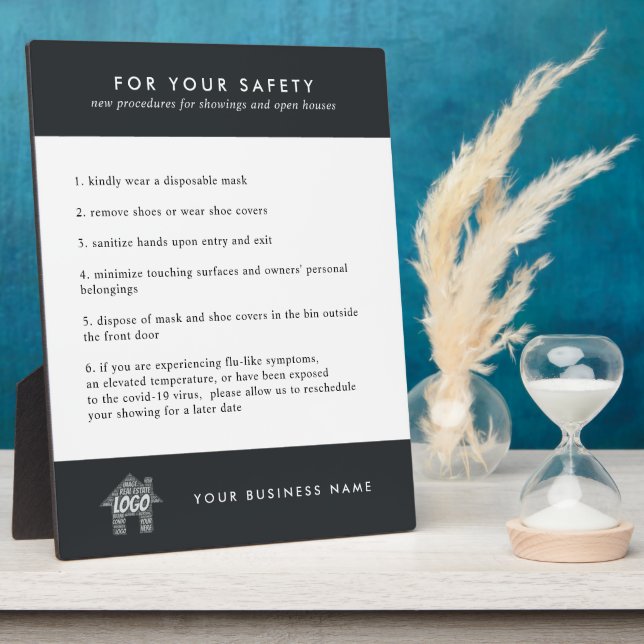 Plaque Photo Logo de l'immobilier sur mesure Ouverture de la ma (Côté)