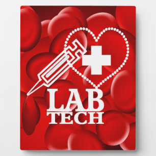 PLAQUE PHOTO LOGO DE SYRINGE DU COEUR DE LA TECHNOLOGIE LAB