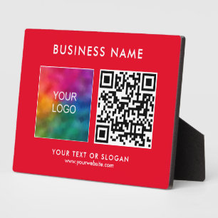 Plaque Photo Logo d'entreprise personnalisé moderne Code QR Mod
