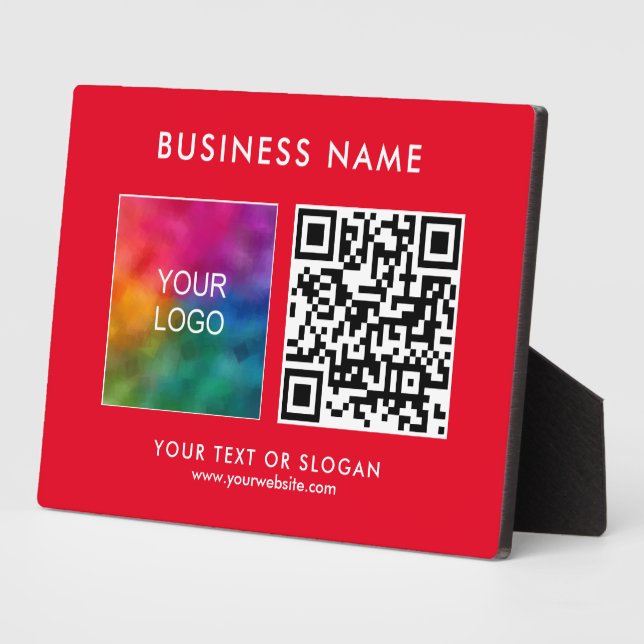Plaque Photo Logo d'entreprise personnalisé moderne Code QR Mod (Côté)