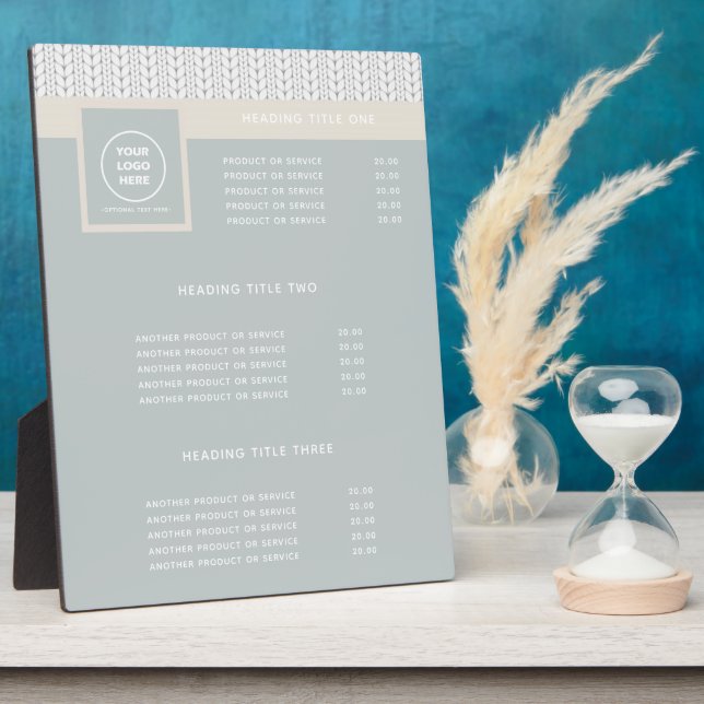 Plaque Photo Logo professionnel moderne Motif (Côté)