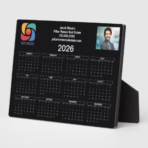 Plaque Photo Logo professionnel personnalisé 2026 Calendrier no