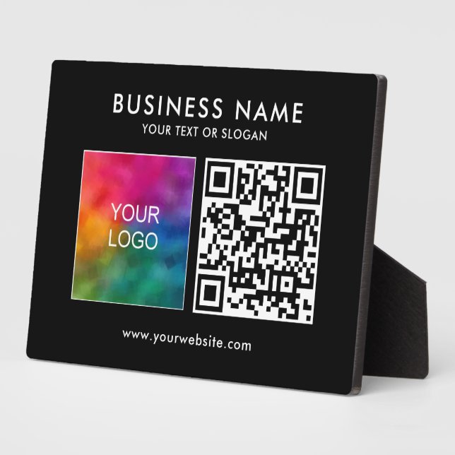 Plaque Photo Logo professionnel personnalisé QR Code Modèle noi (Côté)