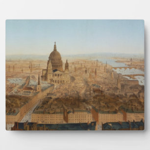 Plaque Photo Londres : a bird's eye view of St. Paul's and the
