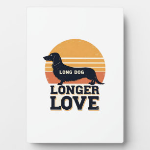 Plaque Photo Long Chien Amour Plus Long Vintage Dachshund Couch