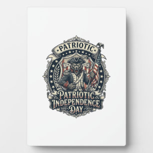 Plaque Photo Loup-garou patriotique Patriote Horreur Monstre Pa