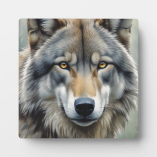 Plaque Photo Loup solitaire Motivation Art Inspirationnel