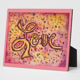 Plaque Photo Love Rose Glamour Parties scintillant Peinture Poè