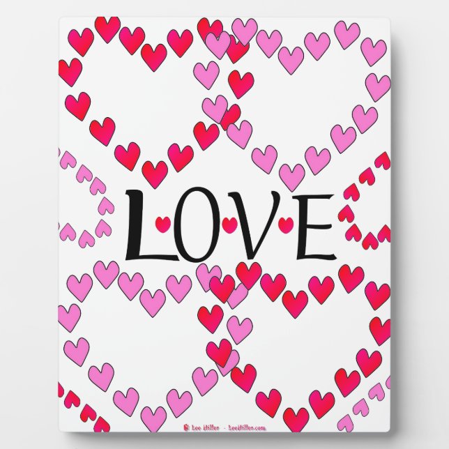 Plaque Photo LOVE ROUGE ROSE DE Tiny Hearts (Devant)