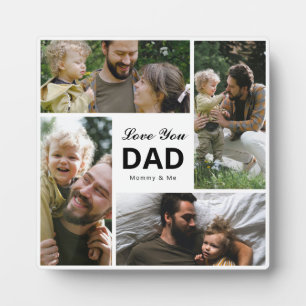 Plaque Photo Love You Dad Photo Collage Famille Cadeau