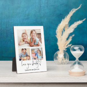 Plaque Photo Love You Daddy 3 Photos Script Name White 