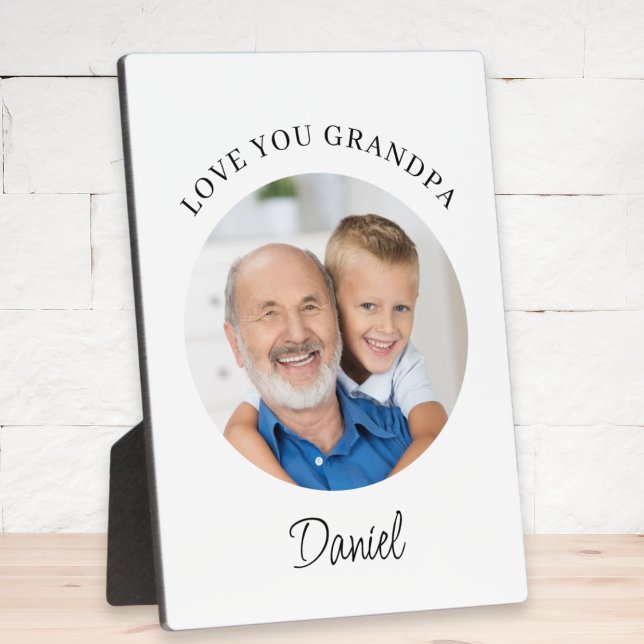 Plaque Photo Love You Grandpa Photo (Créateur téléchargé)