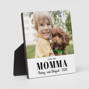 Plaque Photo Love You Momma Photo Famille Keepsaké moderne