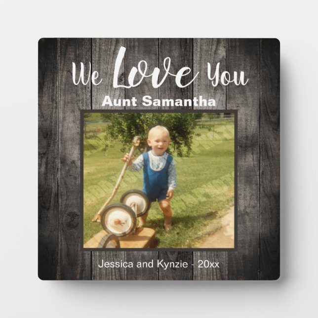 Plaque Photo Love You Tante Desk Photo (Devant)