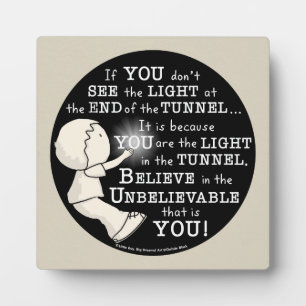 Plaque Photo Lumière dans le tunnel