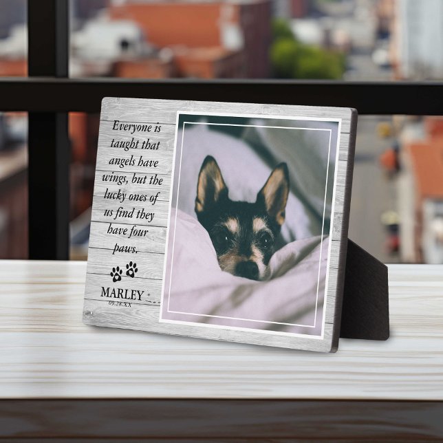 Plaque Photo Lumière Rustique Bois Perte d'animal Compagnon d'a (Créateur téléchargé)