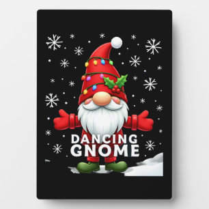 Plaque Photo Lutin de Noël Gnome dansant Noël en famille (4)