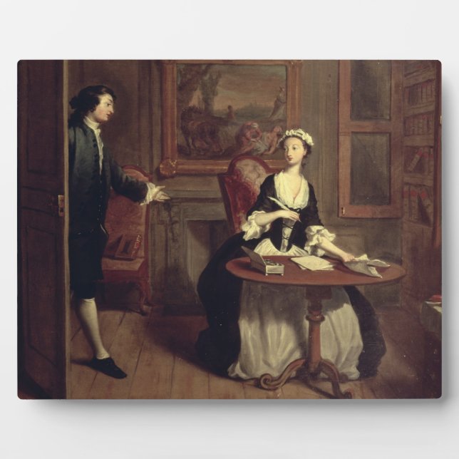 Plaque Photo M. B. finds Pamela writing, illustration de Ric (Devant)