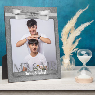 Plaque Photo M. & M. Gay Mariage en argent Photo