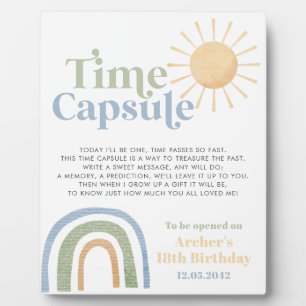 Plaque Photo M. Onederful Boys 1er Anniversaire Temps Capsule S