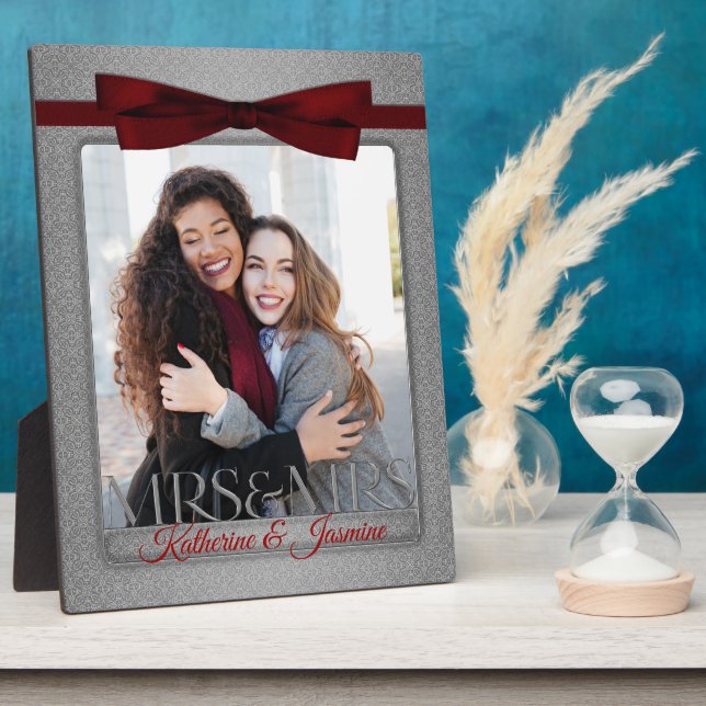 Plaque Photo Madame et Madame Lesbian Gay Mariage Photo Frame A (Côté)