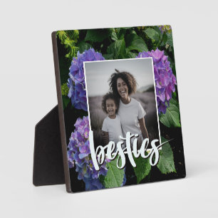 Plaque Photo Magnifique hydrangea fleur magenta vert violet ble