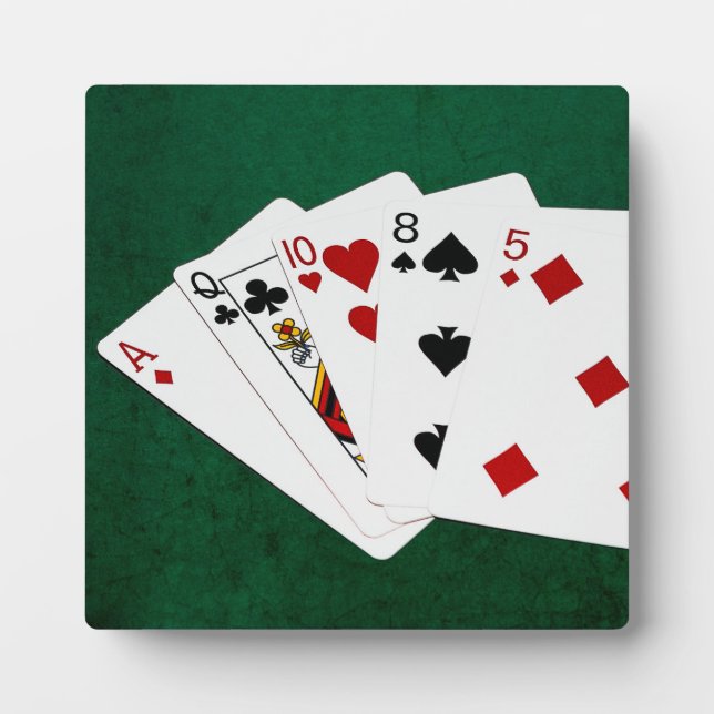 Plaque Photo Mains de poker - Carte haute - As (Devant)