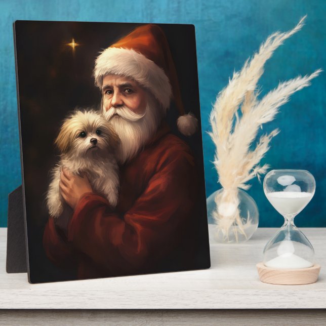 Plaque Photo Maltais avec Noël Festif du Père Noël (Côté)