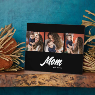 Plaque Photo Maman a établi un script photo noir