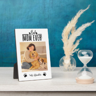 Plaque Photo Maman de chien personnalisée avec nom personnalisé