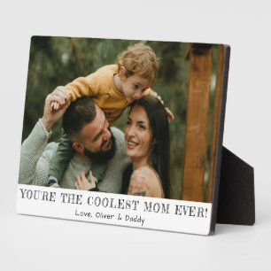 Plaque Photo Maman la plus cool que jamais Photo Souvenirs Fête